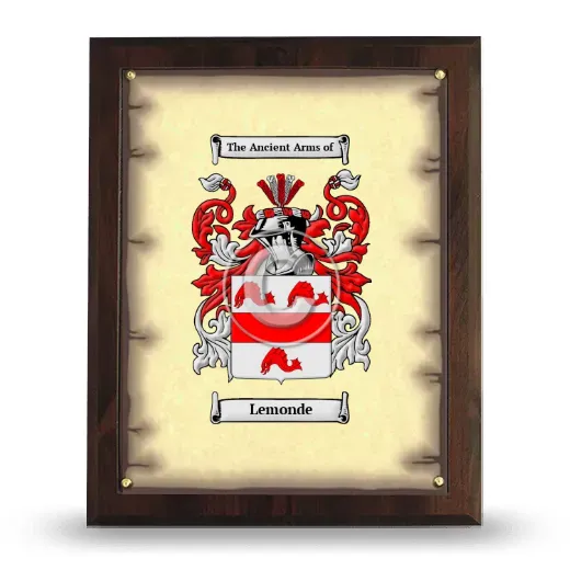 Lemonde Coat of Arms Plaque