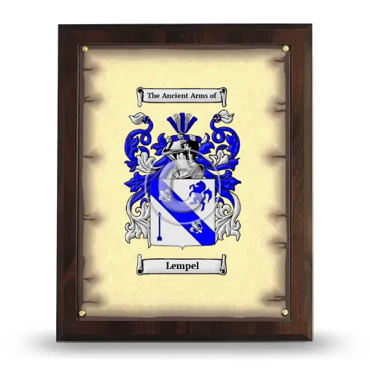 Lempel Coat of Arms Plaque