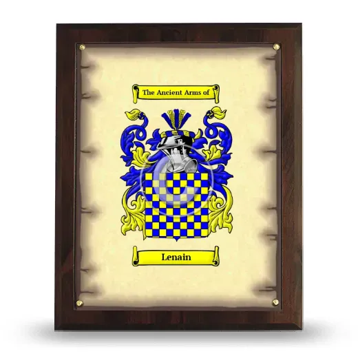 Lenain Coat of Arms Plaque