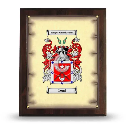 Lend Coat of Arms Plaque