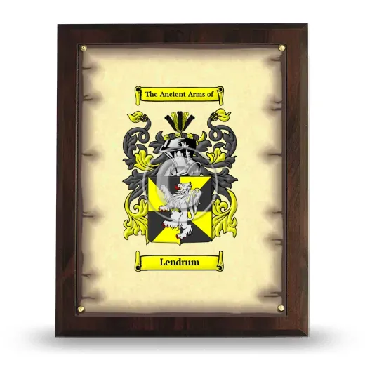 Lendrum Coat of Arms Plaque