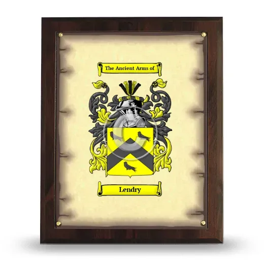 Lendry Coat of Arms Plaque