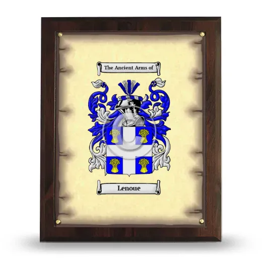 Lenoue Coat of Arms Plaque