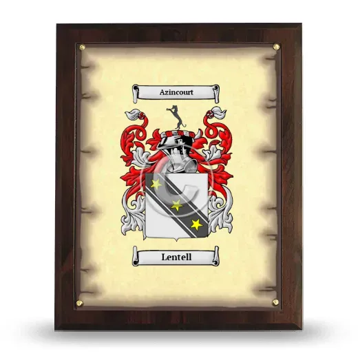 Lentell Coat of Arms Plaque