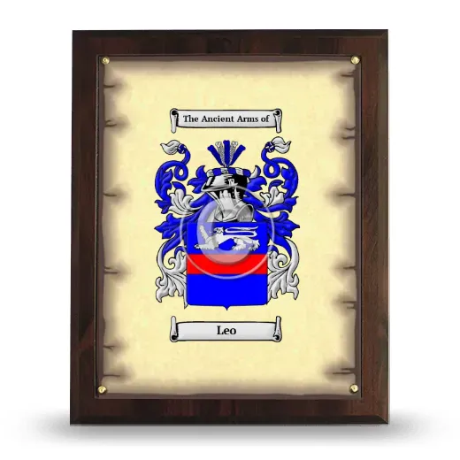 Leo Coat of Arms Plaque