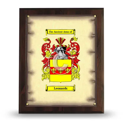 Leonards Coat of Arms Plaque