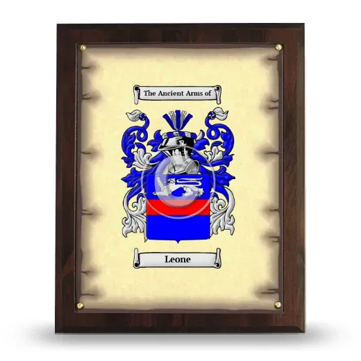 Leone Coat of Arms Plaque