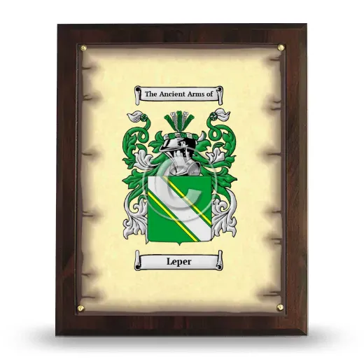 Leper Coat of Arms Plaque