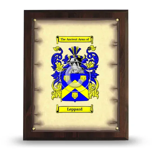 Leppard Coat of Arms Plaque