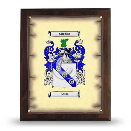 Lesle Coat of Arms Plaque