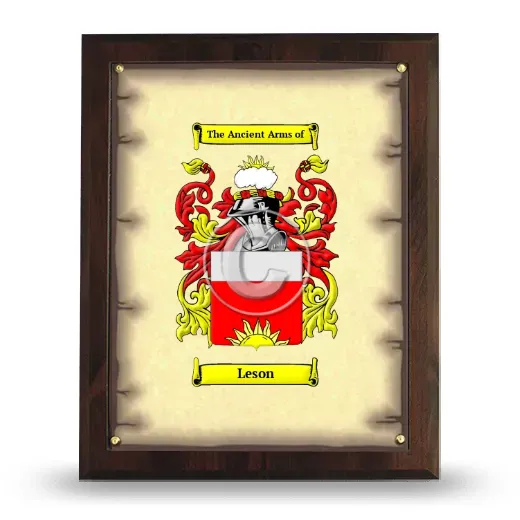 Leson Coat of Arms Plaque