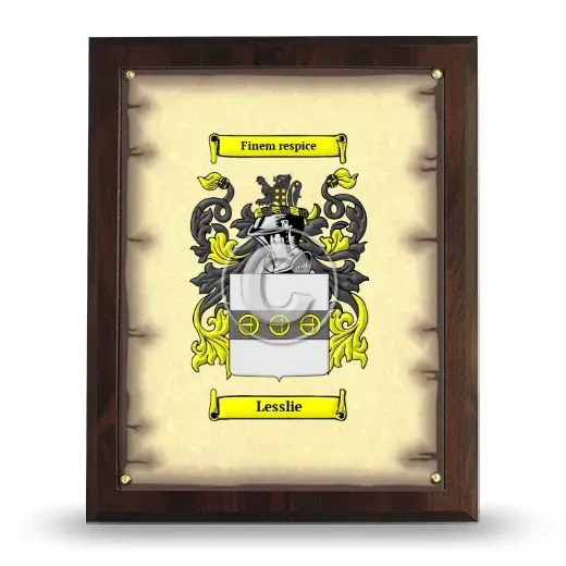 Lesslie Coat of Arms Plaque