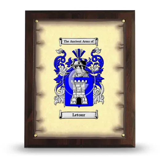 Letour Coat of Arms Plaque