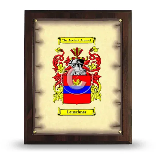 Leuschner Coat of Arms Plaque