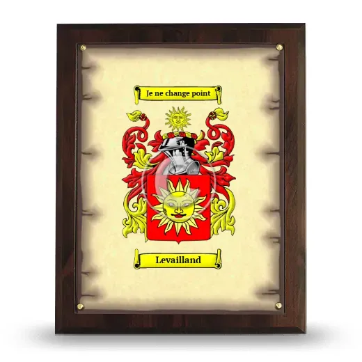Levailland Coat of Arms Plaque