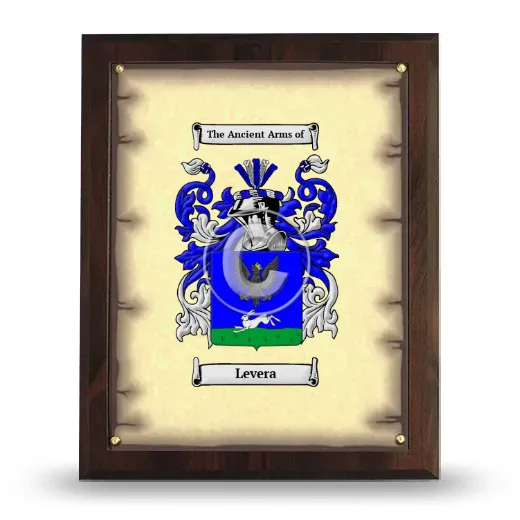 Levera Coat of Arms Plaque