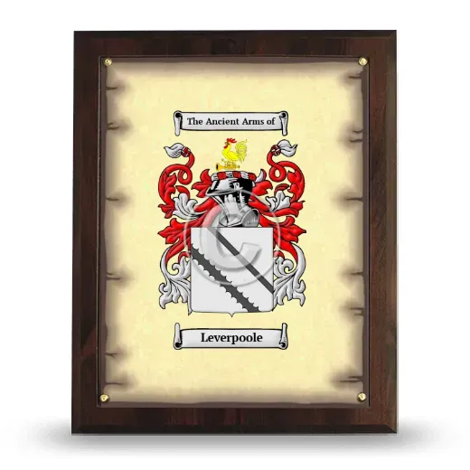 Leverpoole Coat of Arms Plaque