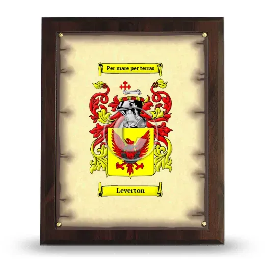 Leverton Coat of Arms Plaque