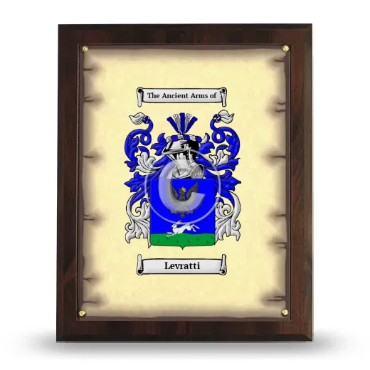 Levratti Coat of Arms Plaque