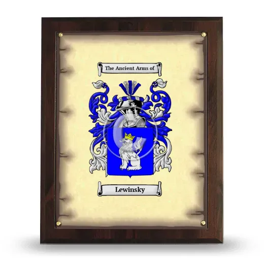 Lewinsky Coat of Arms Plaque