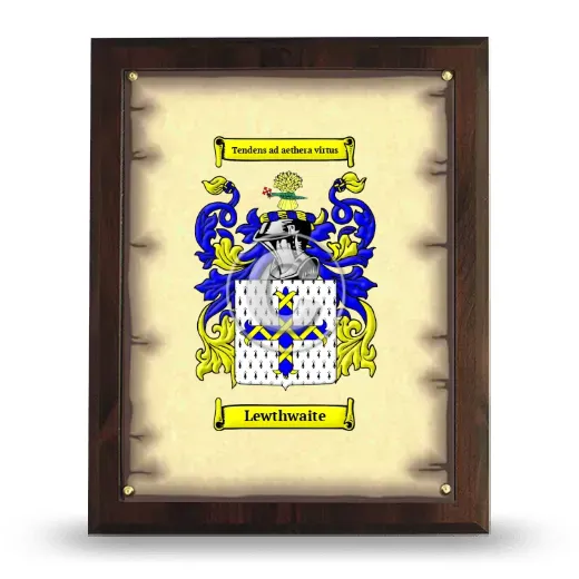 Lewthwaite Coat of Arms Plaque