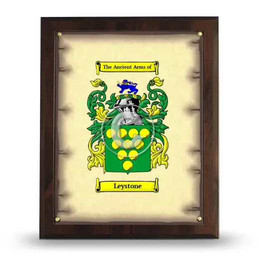 Leystone Coat of Arms Plaque