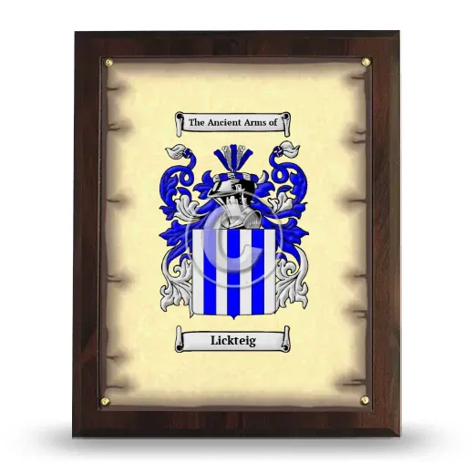 Lickteig Coat of Arms Plaque
