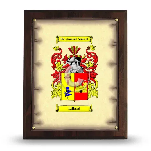Lillard Coat of Arms Plaque