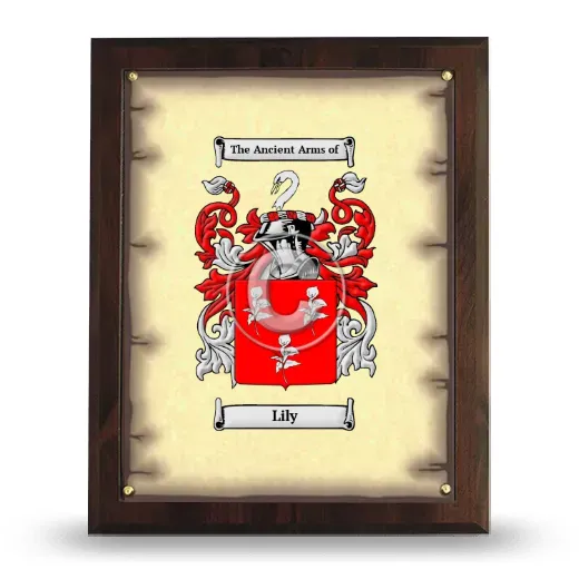 Lily Coat of Arms Plaque