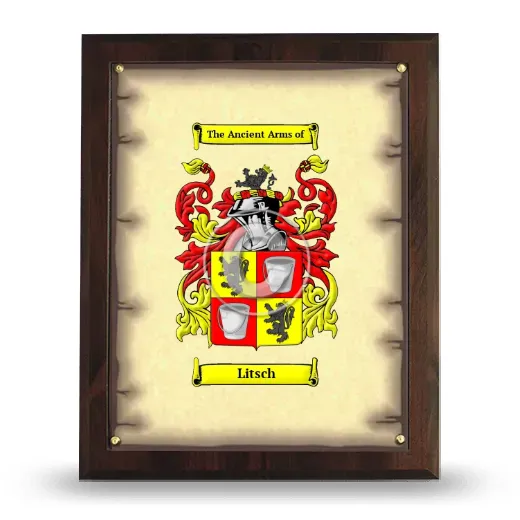 Litsch Coat of Arms Plaque