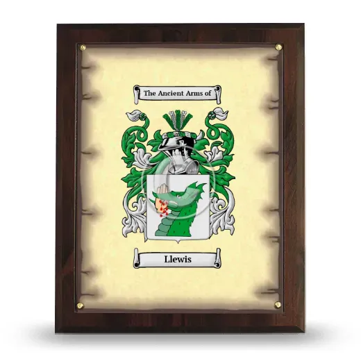 Llewis Coat of Arms Plaque