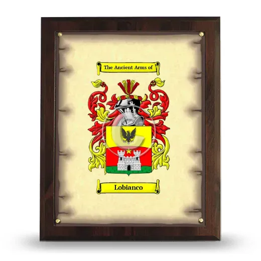 Lobianco Coat of Arms Plaque
