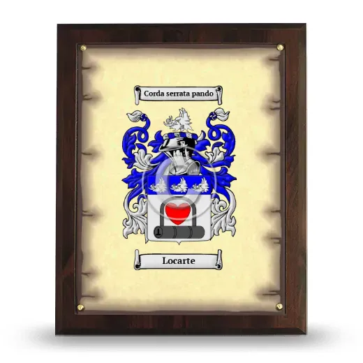 Locarte Coat of Arms Plaque