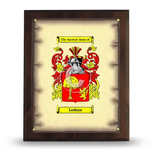 Lodaya Coat of Arms Plaque