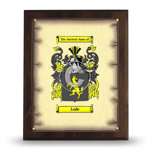 Lode Coat of Arms Plaque