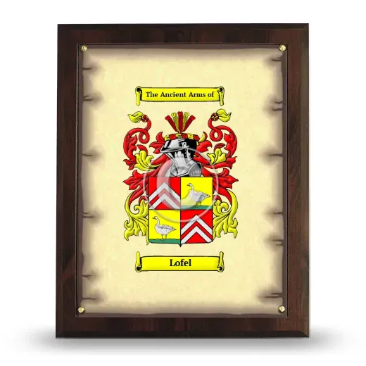 Lofel Coat of Arms Plaque