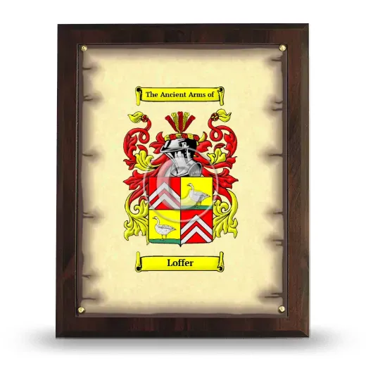 Loffer Coat of Arms Plaque