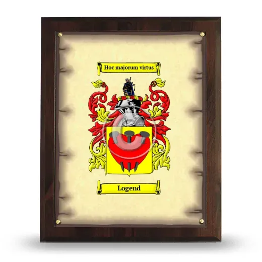 Logend Coat of Arms Plaque