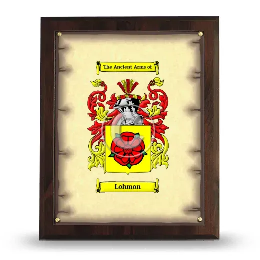 Lohman Coat of Arms Plaque
