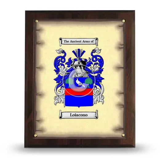 Loiacono Coat of Arms Plaque