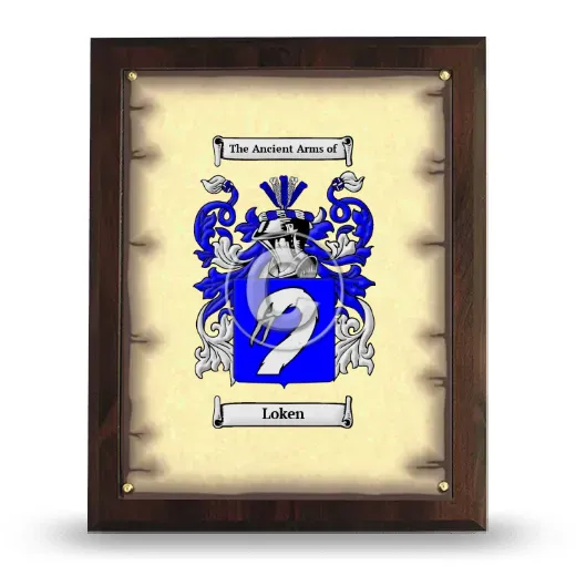 Loken Coat of Arms Plaque