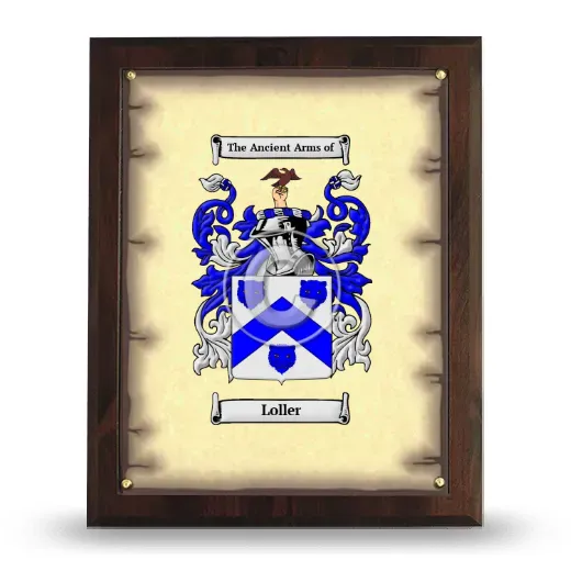 Loller Coat of Arms Plaque