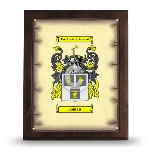 Loman Coat of Arms Plaque