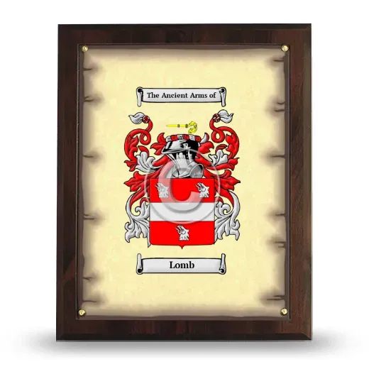 Lomb Coat of Arms Plaque