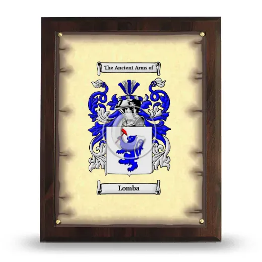 Lomba Coat of Arms Plaque