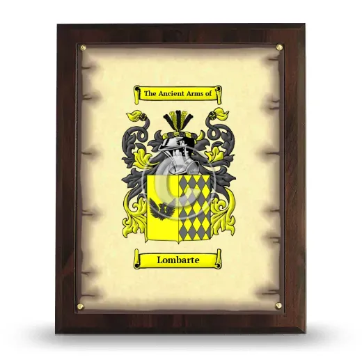 Lombarte Coat of Arms Plaque
