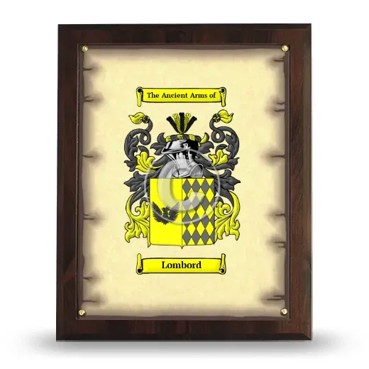 Lombord Coat of Arms Plaque