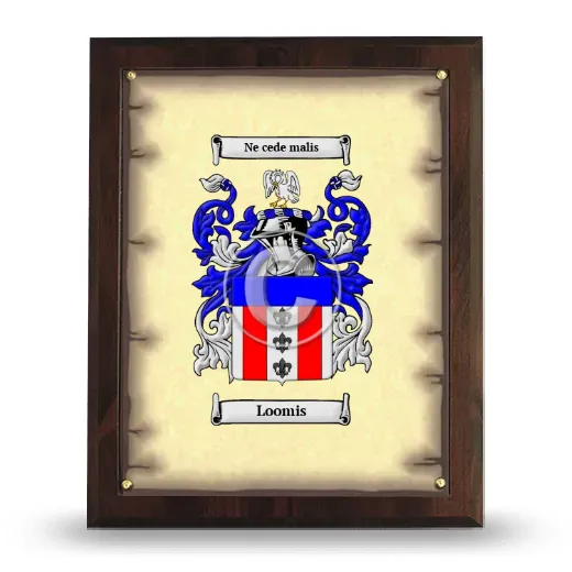 Loomis Coat of Arms Plaque
