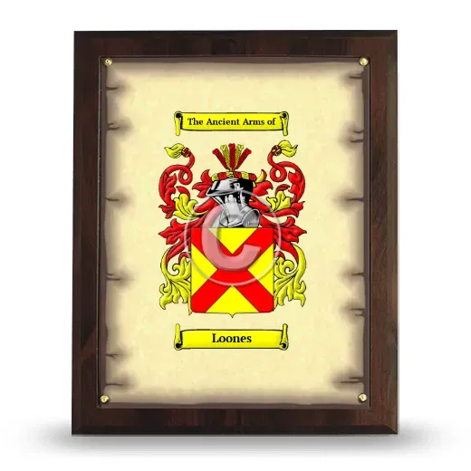 Loones Coat of Arms Plaque