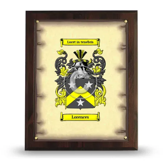 Lorences Coat of Arms Plaque
